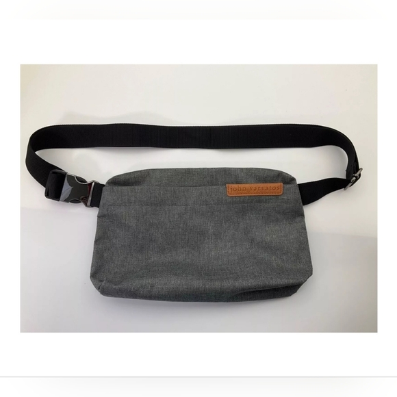 John Varvatos Other - John Varvatos Fanny Pack Belt Bag Chest Travel Bag Sling Bag Gray Canvas 6.5"x11